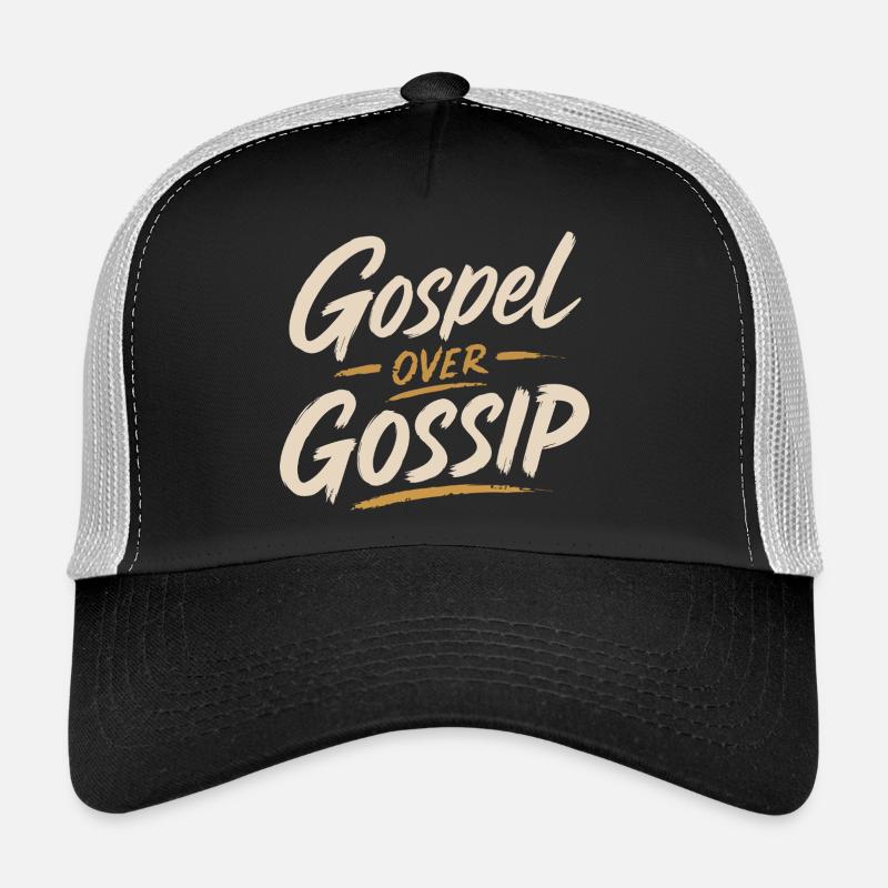 Evangelium über Klatsch - Trucker Cap - Schwarz/Steingrau