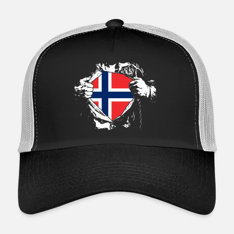 Ich liebe Norwegen - Superheld Trucker Cap