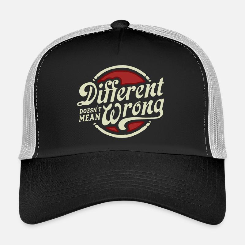 DIFFERENT DOESN'T MEAN WRONG - Trucker Cap - Schwarz/Steingrau