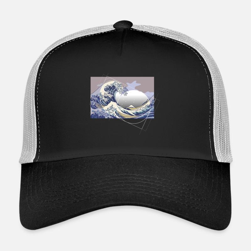 Hokusai Meets Fibonacci Trucker Cap