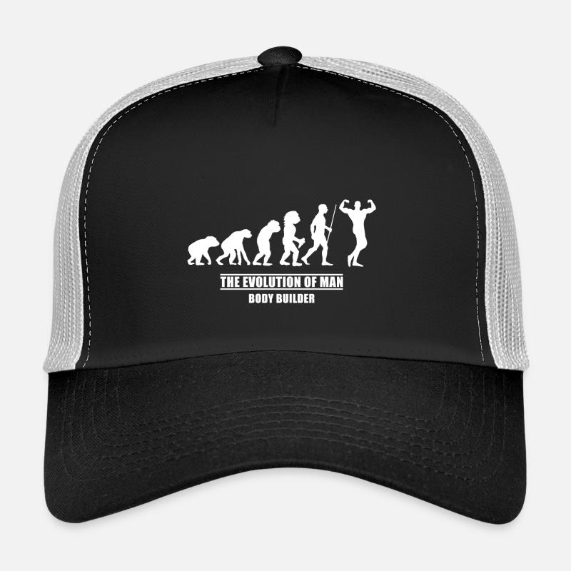 Evolution de la musculation - Casquette trucker  - noir/gris pierre