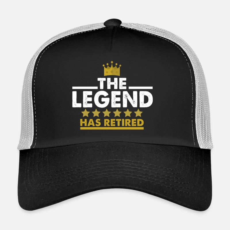 The Legend has Retired Rente Renter Geschenk - Trucker Cap - Schwarz/Steingrau
