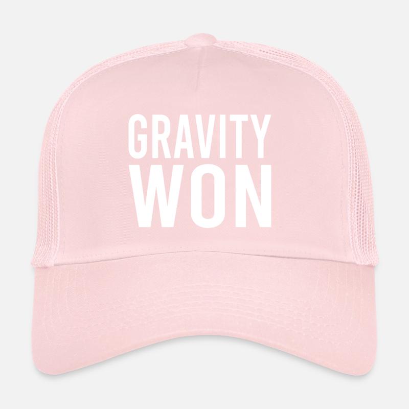 Gravity Won Bold Statement Humour T-shirt Casquette trucker 