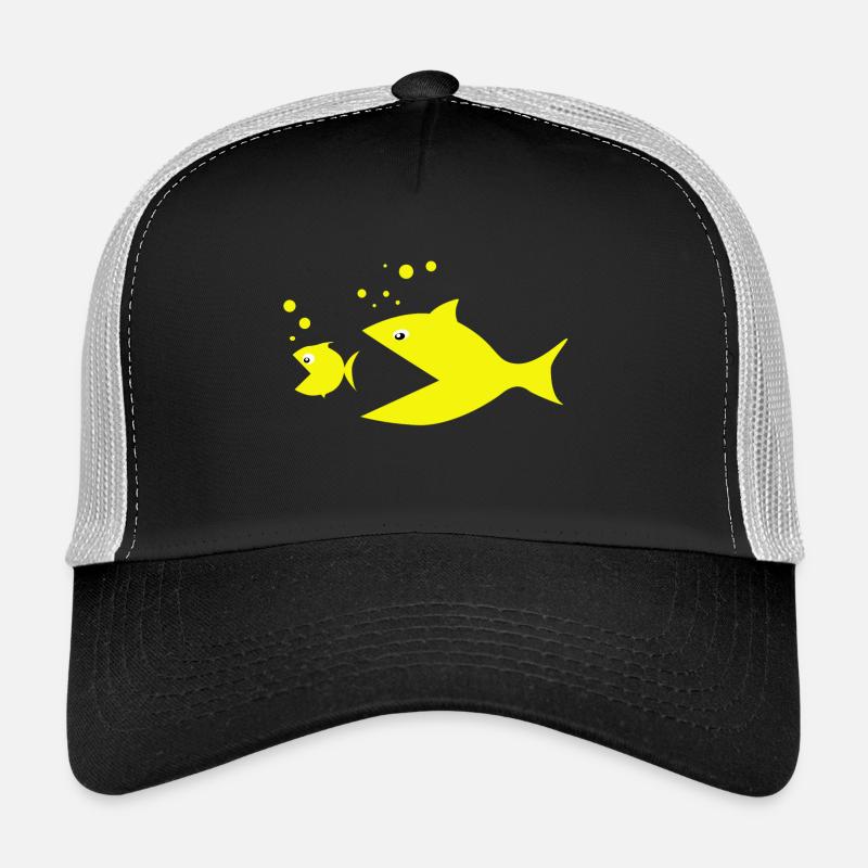 poisson - Casquette trucker - noir/gris pierre