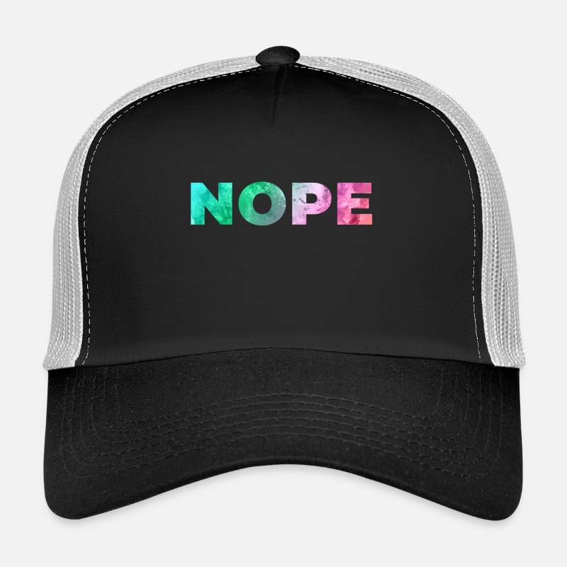 NOPE - Trucker Cap - Schwarz/Steingrau