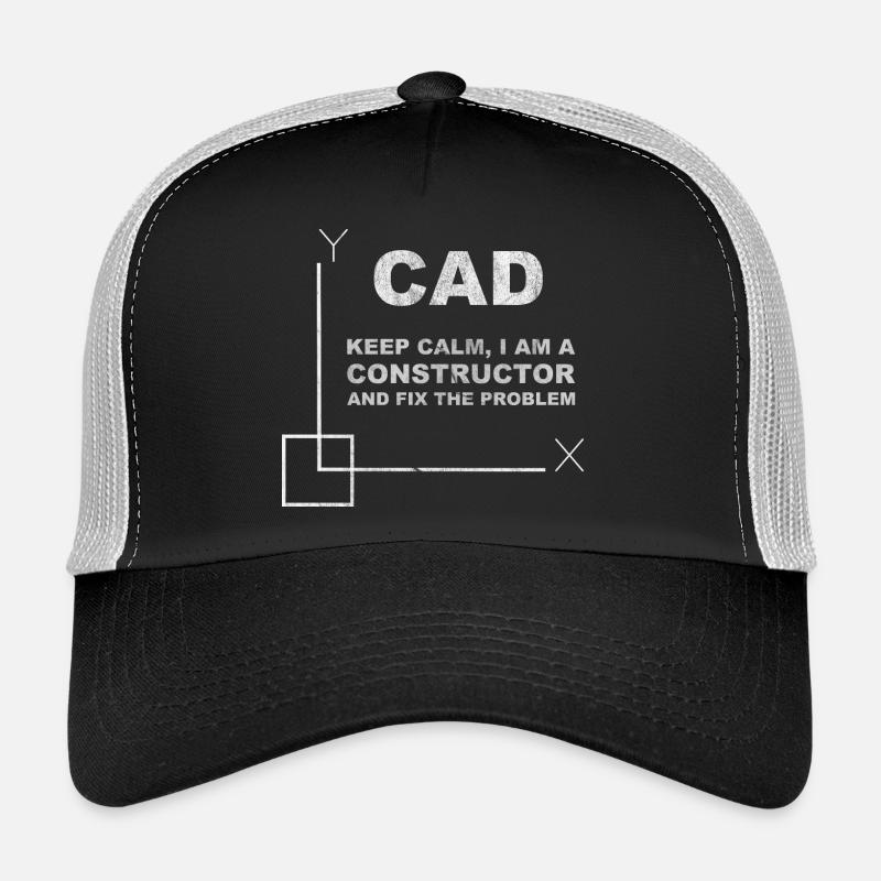 CAD Keep Calm Constructor Engineering Trucker Cap