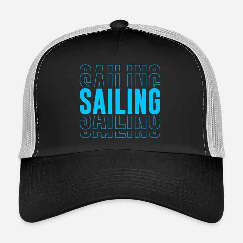 Segeltypografie - Text gestapelt Trucker Cap