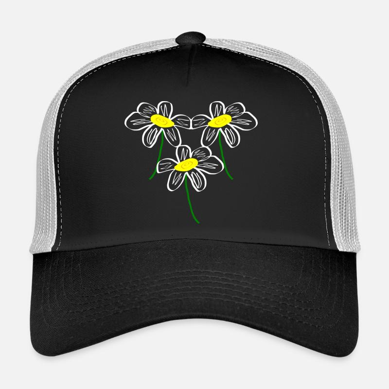 Fleur Blanche Fleurs Blanches Fleurs Blanches Fleurs Blanches Casquette trucker 