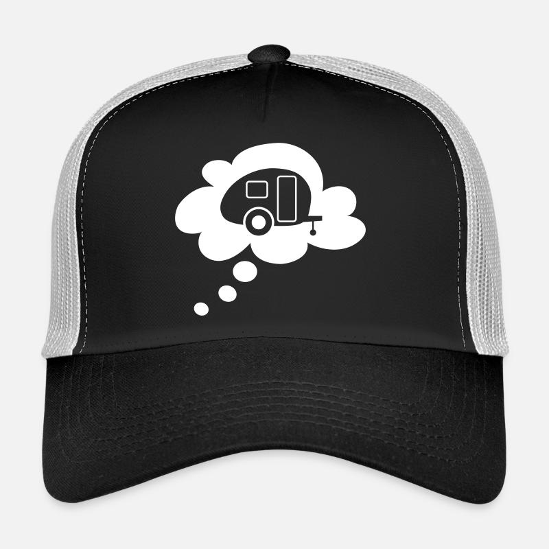 Caravan Cloud Speech Bubble Ventilateur de caravane de camping Casquette trucker 