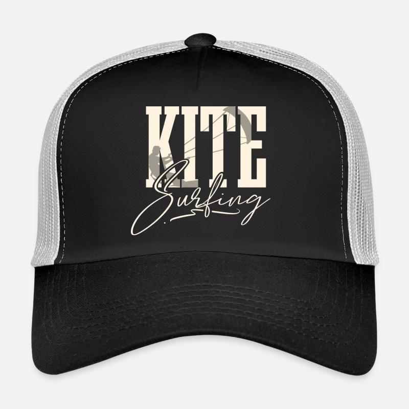 Kitesurfen Kitesurfer Kiteboard Kitesurfing - Trucker Cap - Schwarz/Steingrau