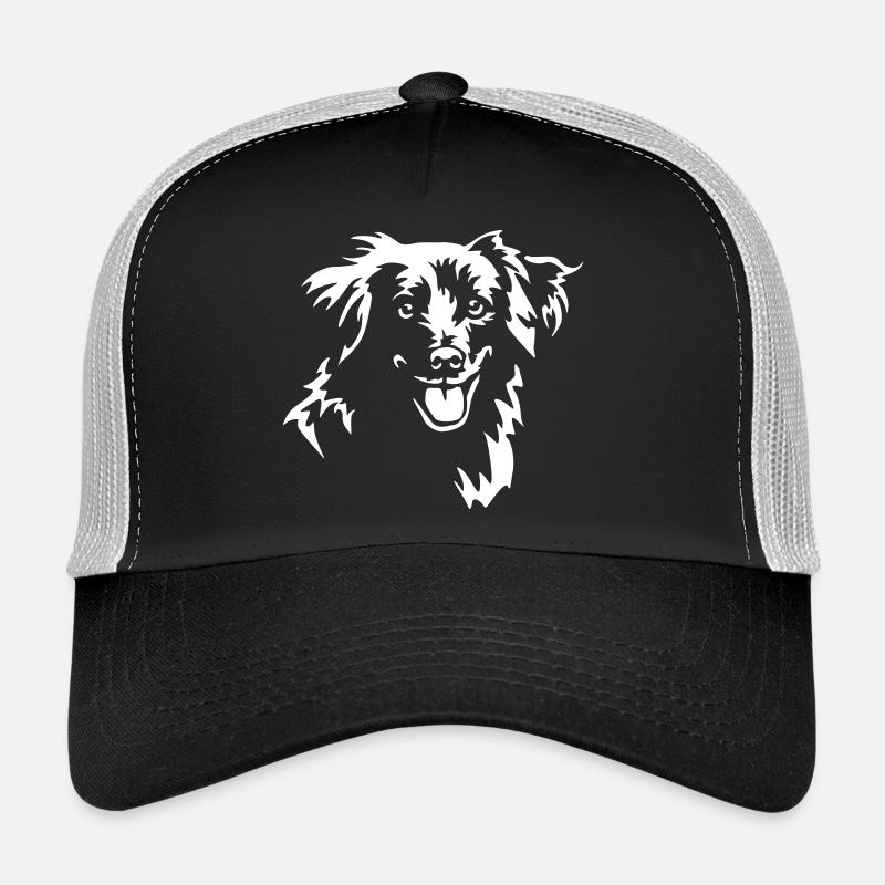 Berger des Pyrenees Kopf "Black Edition" - Trucker Cap - Schwarz/Steingrau