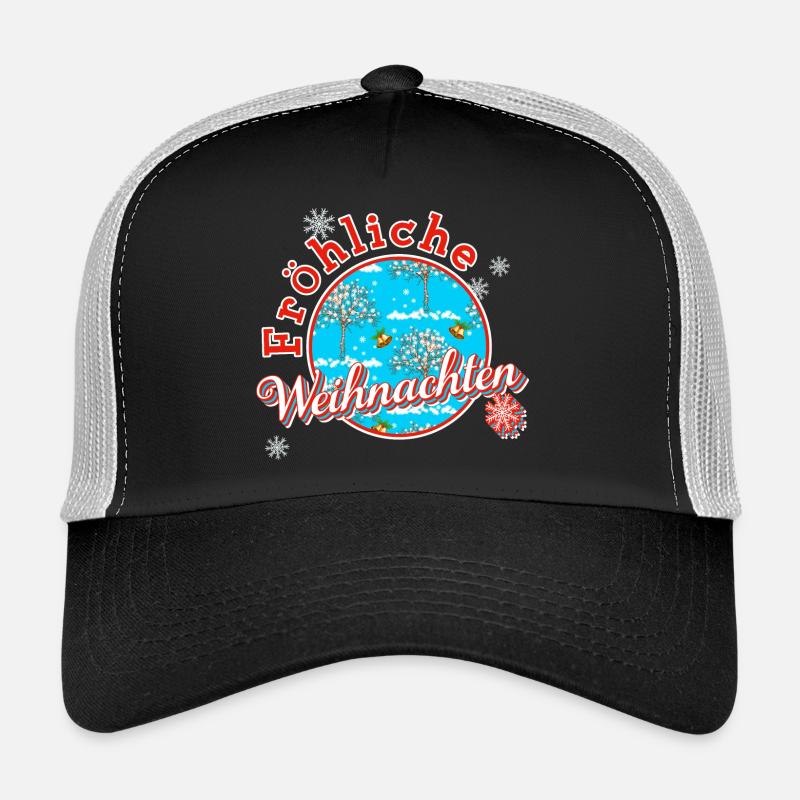 Fröhliche Weihnachten xmas - Trucker Cap - Schwarz/Steingrau