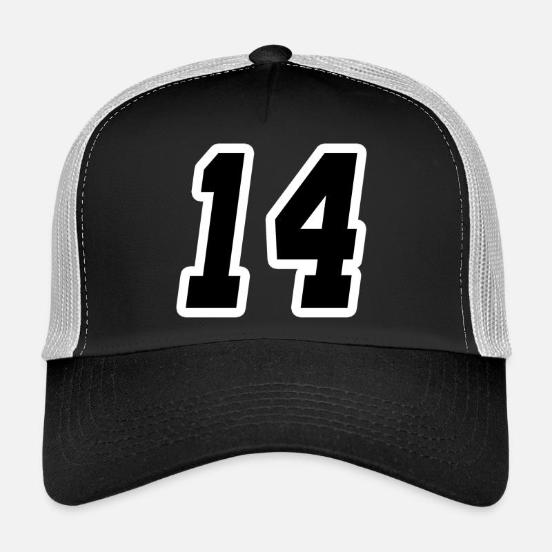 Nummer vierzehn 14 - Trucker Cap - Schwarz/Steingrau