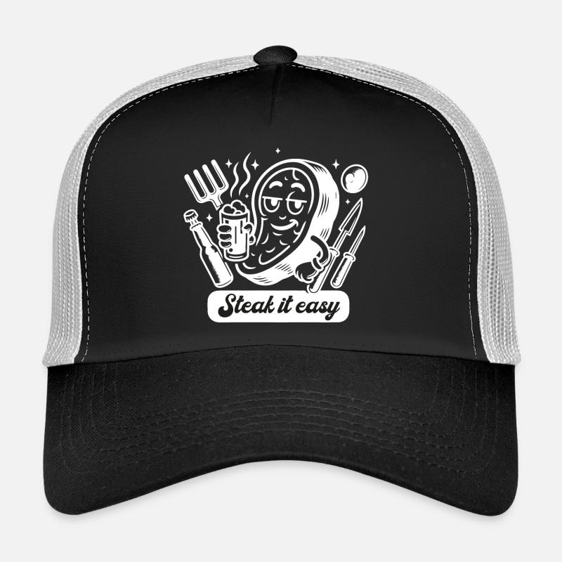Steak It Easy Grilling Grill Grill Master cadeau Casquette trucker 