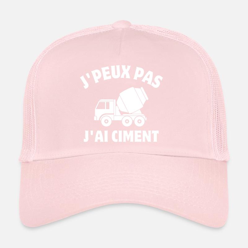 ciment, engin de chantier, chantier Casquette trucker 