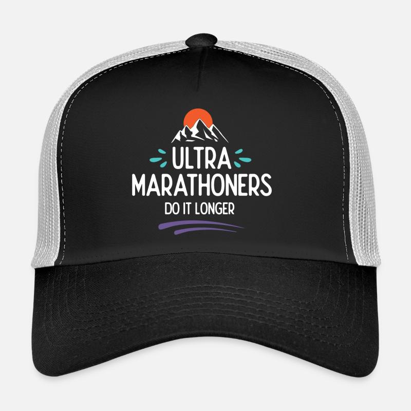 Ultra-Marathonläufer machen es länger - Trucker Cap - Schwarz/Steingrau