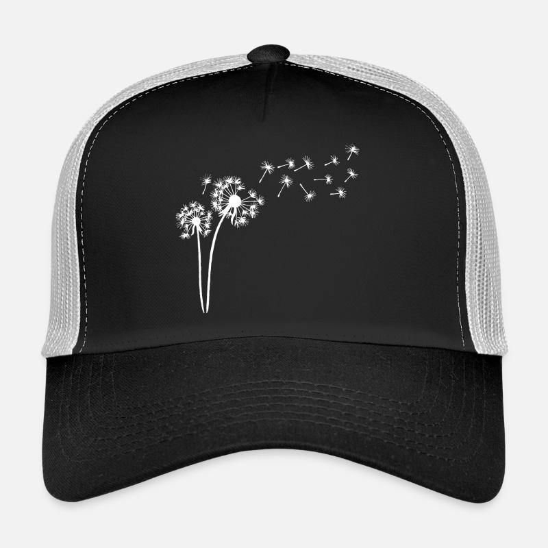 Le vent et le pissenlit blanc Casquette trucker 