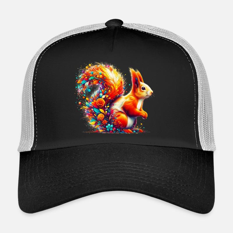 Eichhörnchen - Trucker Cap - Schwarz/Steingrau