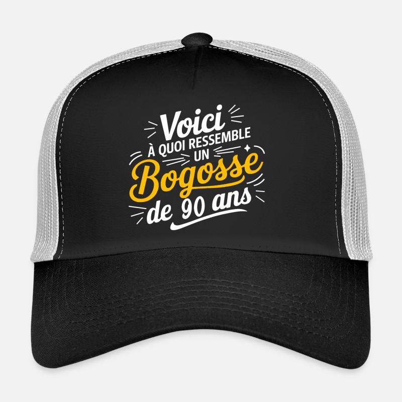 90 BECHER - Trucker Cap - Schwarz/Steingrau
