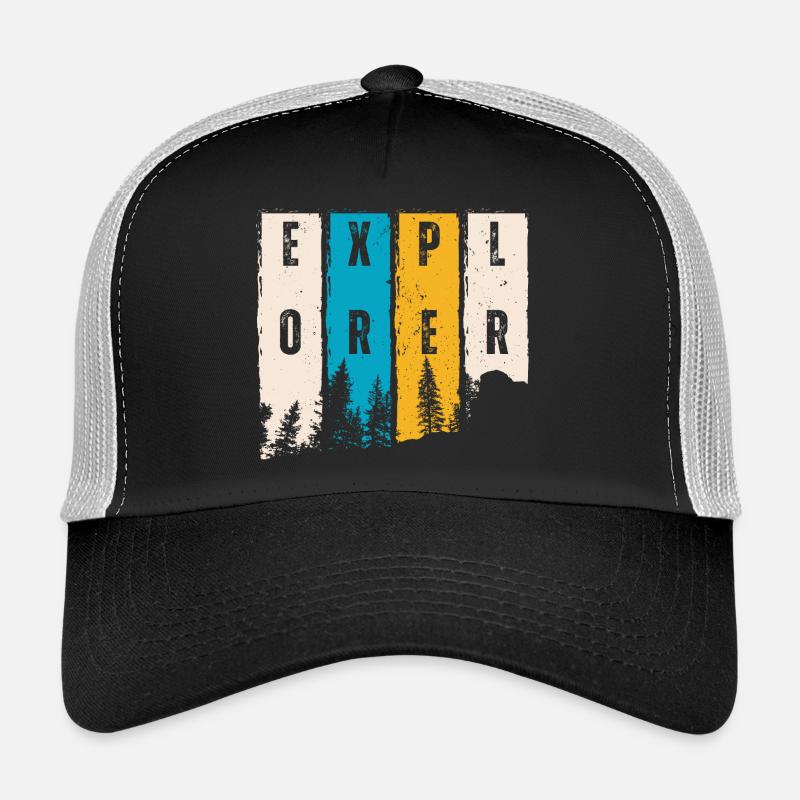 Entdecker Wald Bäume Silhouette Trucker Cap