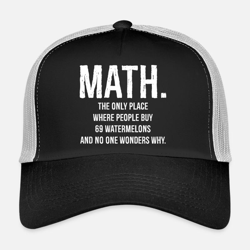 Math the only place funny - Trucker Cap - black/stone grey