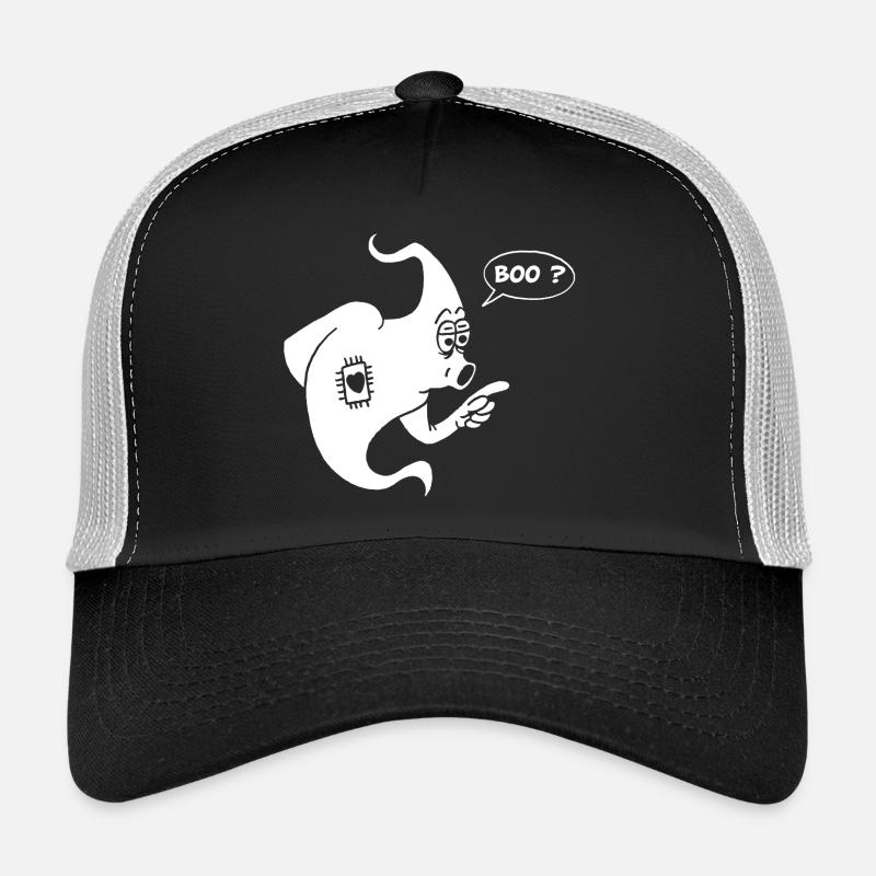 Fun White Ghost Trucker Cap
