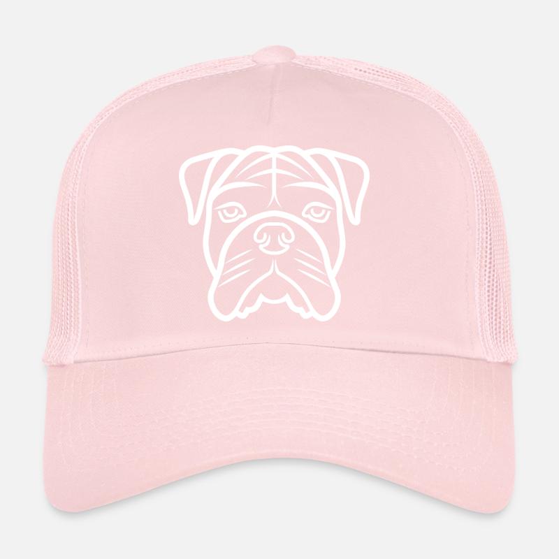 Tête de Bouledogue Art Graphique Casquette trucker 