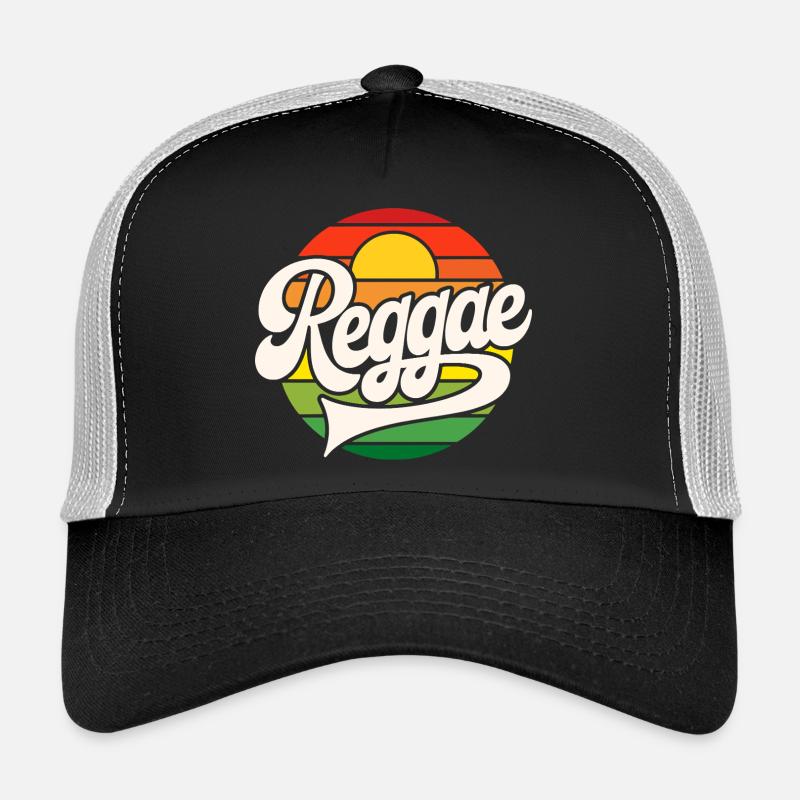  Reggae Retro Sunset Trucker Cap