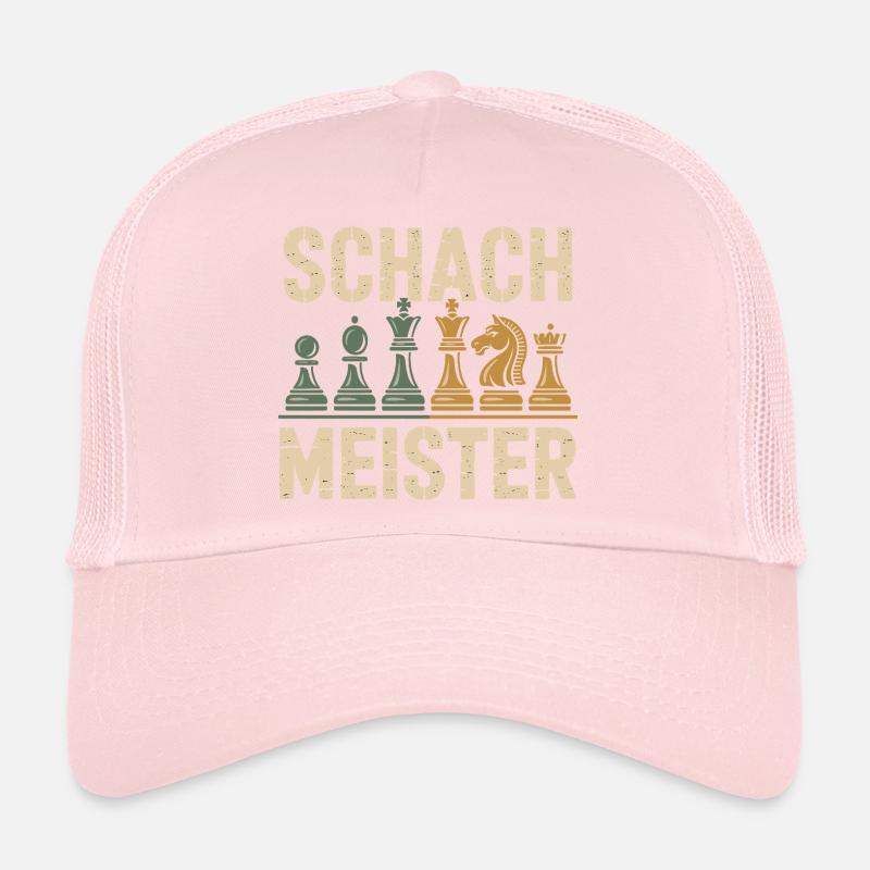 Retro Chess Chess Master Chess Figure Board Game Trucker Cap