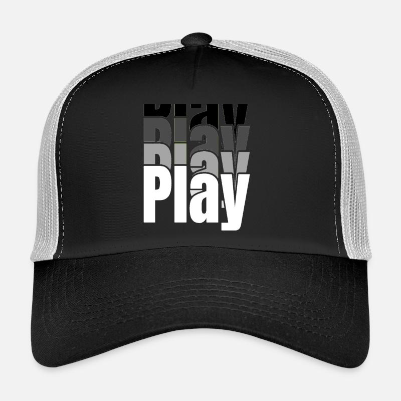 Overlapping Play Typography Trucker Cap