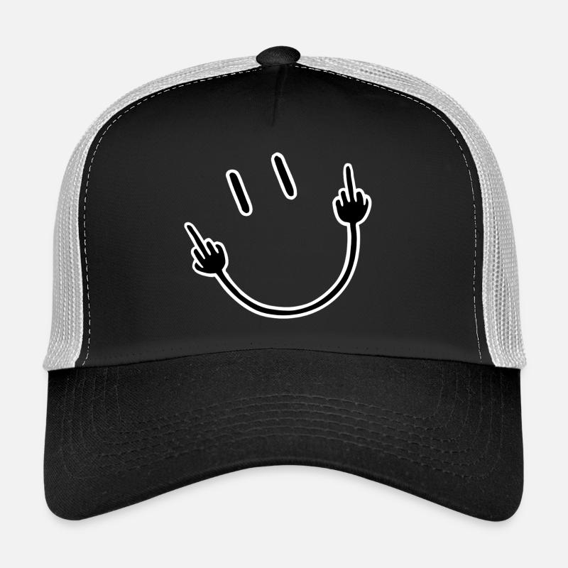Face with middle finger gesture Trucker Cap