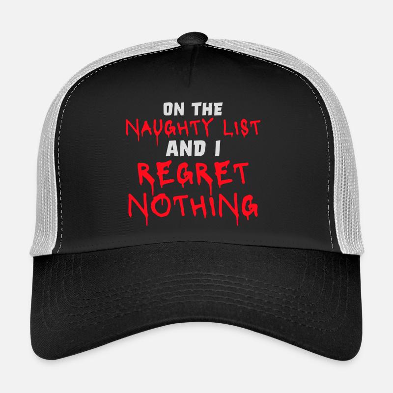 Sur la liste des vilains et ne regrette rien Graffiti Casquette trucker 