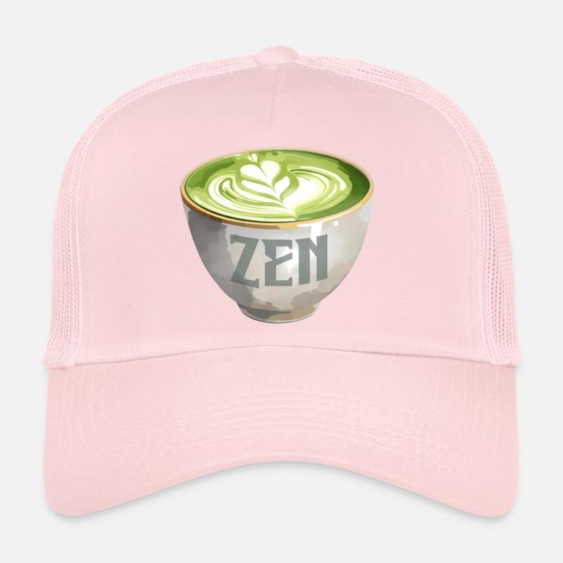 Zen Matcha Latte Aquarelle Casquette trucker 
