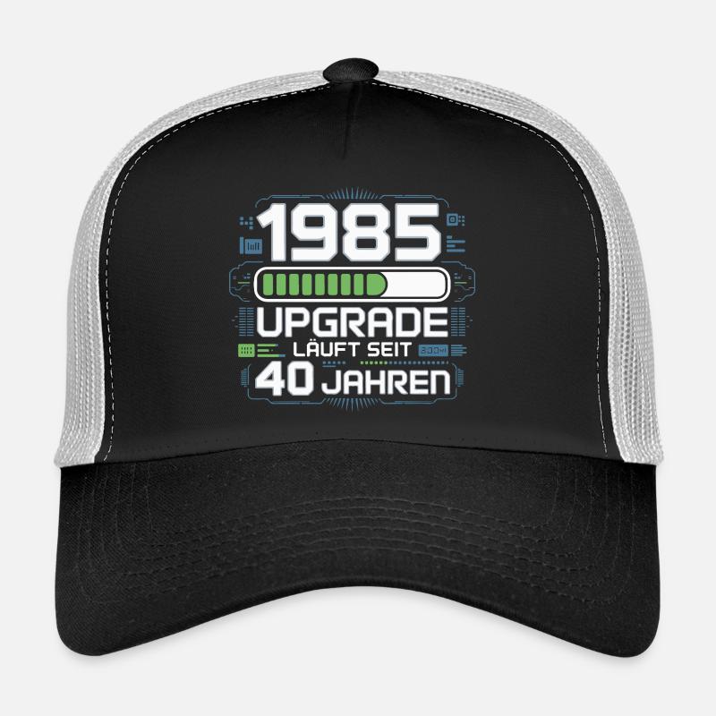 1985 Upgrade Jubiläum - Trucker Cap - Schwarz/Steingrau