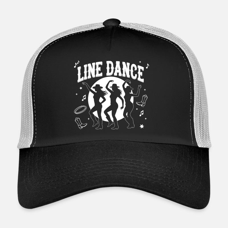 Line Dance Silhouettes Moonlit Night Trucker Cap