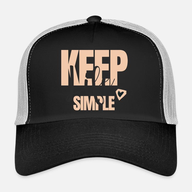 Keep Life Simple Lettering Trucker Cap