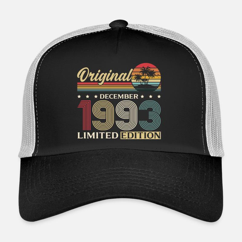 32e anniversaire Original décembre Né en 1993 Casquette trucker 