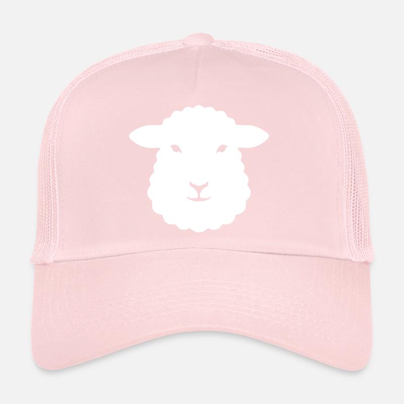 Sheep Head Lamb Wool Farm Vector Trucker Cap