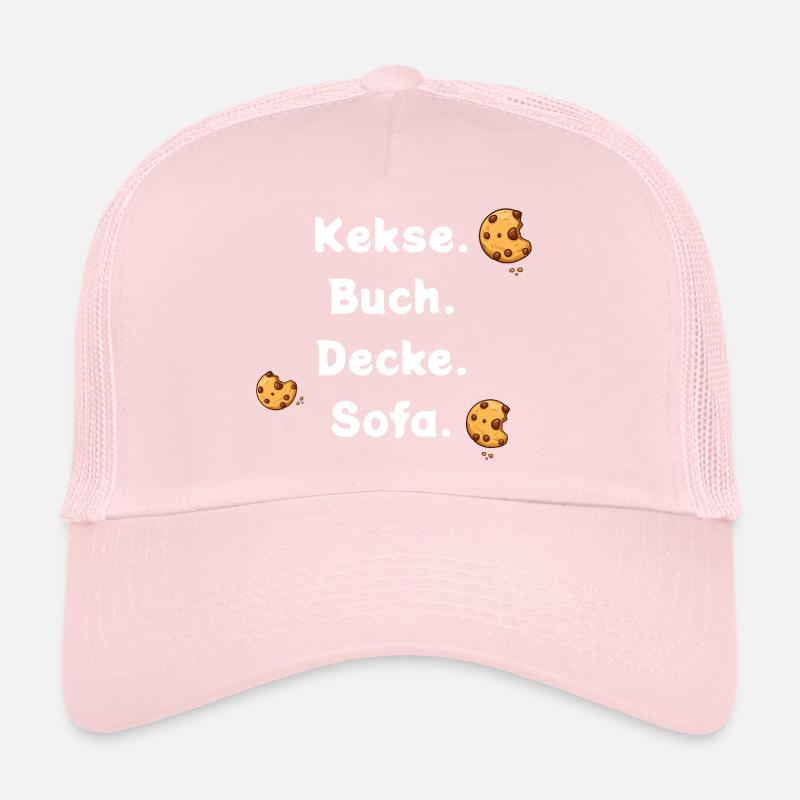 Biscuits. Book. Ceiling. Sofa. Trucker Cap