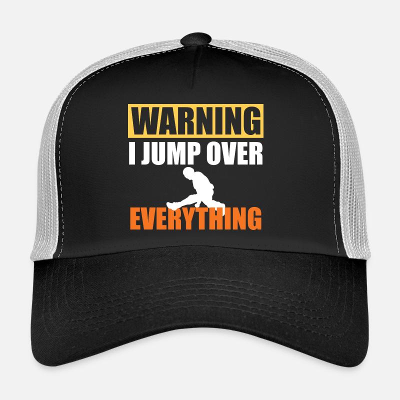 Warning I Jump Over Everything Parkour Design Trucker Cap