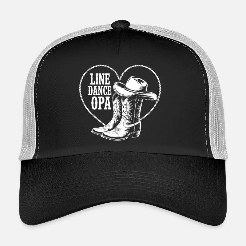 Line Dance Opa Cowboy Boots Herz Trucker Cap