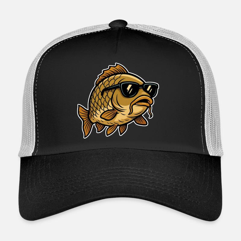 Karpfen mit Sonnenbrille Trucker Cap