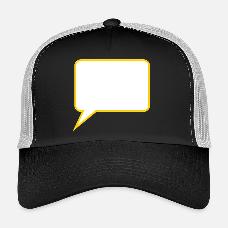 Sprechblase Comic selbst gestalten personalisieren - Trucker Cap - Schwarz/Steingrau