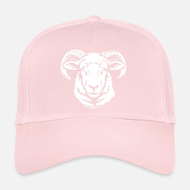 Ram Head Ram Ram Horn Vector Trucker Cap