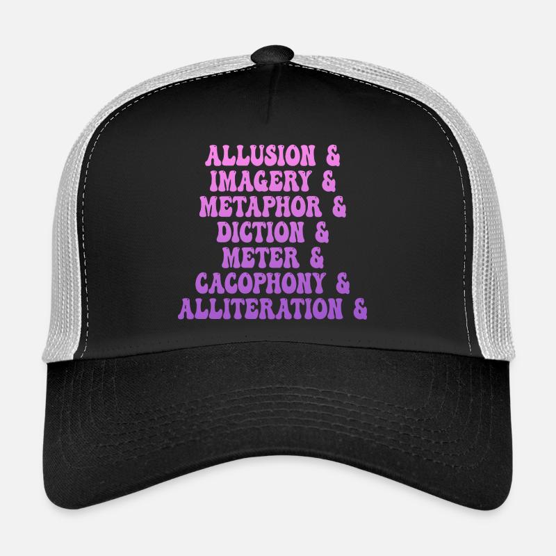 Literary Devices Montage Trucker Cap