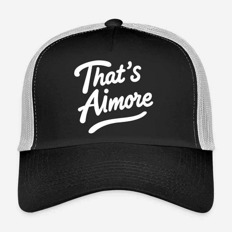 « C’est AiMore » Chemise à jeu de mots blanc Casquette trucker 