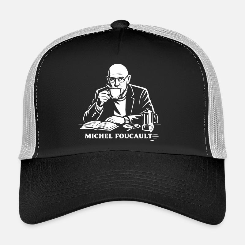 Michel Foucault, pause café philosophe Casquette trucker 