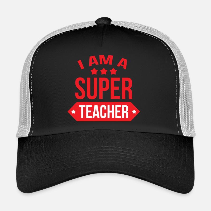 Großer Lehrer Moderne Typografie und Sterne Trucker Cap