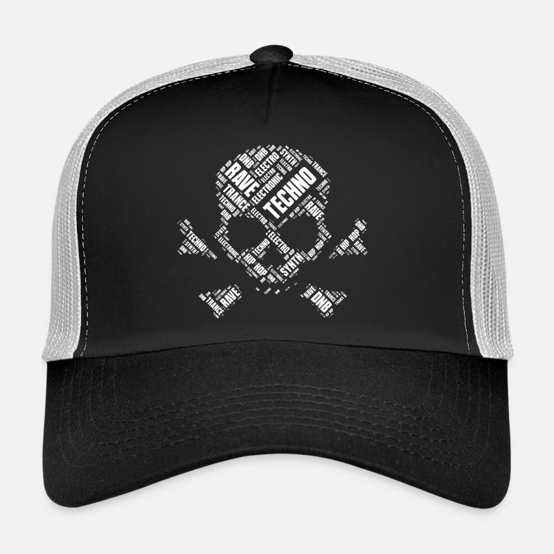 Nuage de mots du Crâne Techno Casquette trucker 