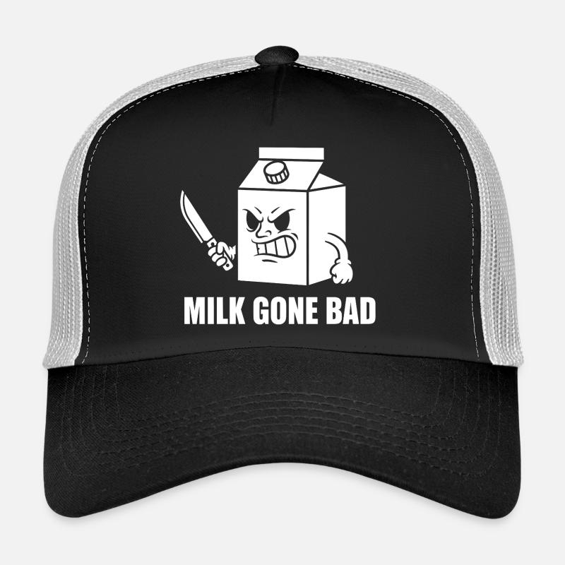 Milk Rotten Rage Cartoon Trucker Cap